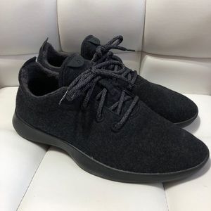 Allbirds Men’s Black Wool Runner Shoes Size 10